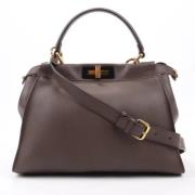 Pre-owned Leather handbags Fendi Vintage , Brown , Dames