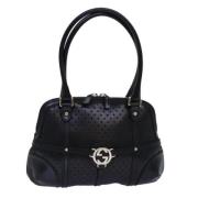 Pre-owned Leather handbags Gucci Vintage , Black , Dames