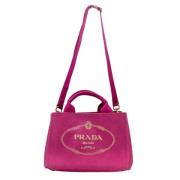 Pre-owned Canvas handbags Prada Vintage , Pink , Dames