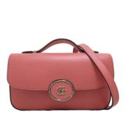 Pre-owned Leather handbags Gucci Vintage , Pink , Dames