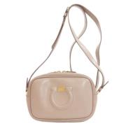 Pre-owned Leather shoulder-bags Salvatore Ferragamo Pre-owned , Beige ...