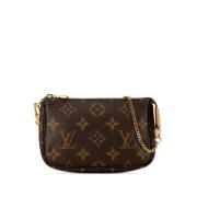 Pre-owned Canvas clutches Louis Vuitton Vintage , Brown , Dames