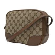 Pre-owned Leather gucci-bags Gucci Vintage , Beige , Dames