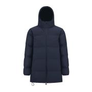 Blauwe Impact Hooded Parka Herno , Blue , Heren