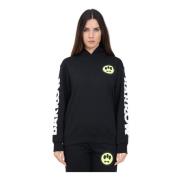 Zwarte hoodie met logoprint Barrow , Black , Dames