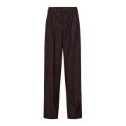 Pinstripe Straight Leg Tailor Broek Koffie Copenhagen Muse , Brown , D...