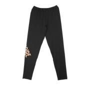 Logo Leggings in Zwart en Oranje Dolly Noire , Black , Dames