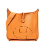 Pre-owned Leather shoulder-bags Hermès Vintage , Orange , Dames