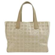 Pre-owned Fabric totes Chanel Vintage , Beige , Dames