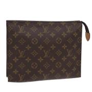 Pre-owned Canvas pouches Louis Vuitton Vintage , Brown , Dames