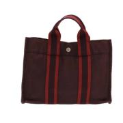 Pre-owned Canvas handbags Hermès Vintage , Red , Dames