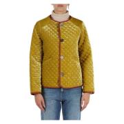 Omkeerbare Shining Velvet Lichtgewicht Jas Maliparmi , Yellow , Dames