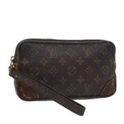 Pre-owned Canvas clutches Louis Vuitton Vintage , Brown , Dames