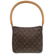 Pre-owned Canvas handbags Louis Vuitton Vintage , Brown , Dames