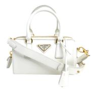 Pre-owned Leather prada-bags Prada Vintage , White , Dames