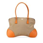 Pre-owned Canvas totes Prada Vintage , Beige , Dames