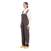 Canvas Salopette Jurk Herfst Winter Dickies , Brown , Dames