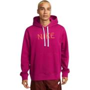 Paarse Logo Hoodie voor Mannen Nike , Pink , Heren