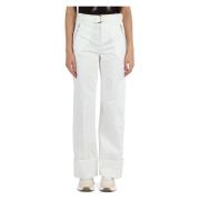 Wijde broek met verwijderbare riem Liu Jo , White , Dames