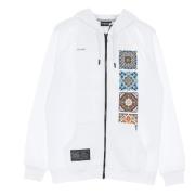 Maioliche Circuit Printed Zip Up Hoodie Dolly Noire , White , Heren