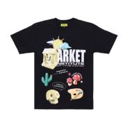 Mind Institute Heren T-shirt Zwart Market , Black , Heren