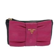 Pre-owned Leather pouches Prada Vintage , Black , Dames