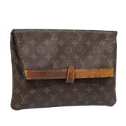 Pre-owned Canvas clutches Louis Vuitton Vintage , Brown , Dames