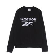 Zwarte Fleece Crew Neck Sweatshirt Reebok , Black , Heren