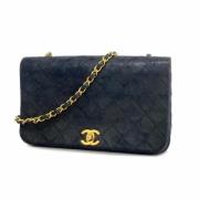 Pre-owned Leather chanel-bags Chanel Vintage , Black , Dames