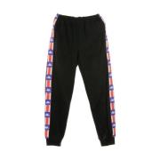 Stijlvolle heren trainingsbroek in zwart/blauw Kappa , Black , Heren