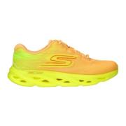 Neon Gele Swirl Tech Speed Sneaker Skechers , Yellow , Dames