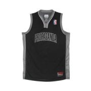 Zwarte Mesh Basketbal Tanktop Propaganda , Black , Heren