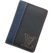 Pre-owned Leather wallets Louis Vuitton Vintage , Blue , Dames