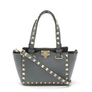 Pre-owned Leather handbags Valentino Vintage , Gray , Dames