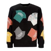 Zwarte Crewneck Sweatshirt met Patch Market , Black , Heren