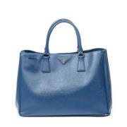 Pre-owned Leather shoulder-bags Prada Vintage , Blue , Dames