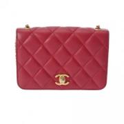 Pre-owned Leather chanel-bags Chanel Vintage , Red , Dames