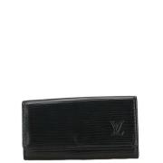 Pre-owned Leather key-holders Louis Vuitton Vintage , Black , Dames