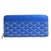 Pre-owned Leather wallets Goyard Vintage , Blue , Dames