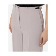 Wijde Pijp Crepe Broek Elisabetta Franchi , Gray , Dames