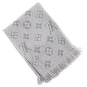 Pre-owned Wool scarves Louis Vuitton Vintage , Gray , Dames