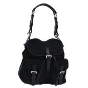 Pre-owned Nylon shoulder-bags Prada Vintage , Black , Dames