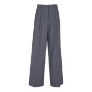 Grijze Wijde Pijp Broek Vrouwen Ottod'Ame , Gray , Dames