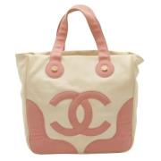 Pre-owned Canvas totes Chanel Vintage , Beige , Dames