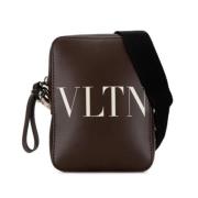 Pre-owned Leather shoulder-bags Valentino Vintage , Brown , Dames