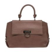 Pre-owned Leather handbags Salvatore Ferragamo Pre-owned , Brown , Dam...