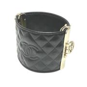 Pre-owned Leather chanel-jewelry Chanel Vintage , Black , Dames