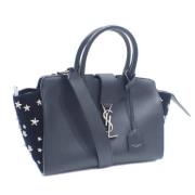 Pre-owned Suede handbags Yves Saint Laurent Vintage , Black , Dames