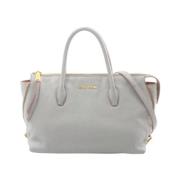 Pre-owned Leather handbags Miu Miu Pre-owned , Gray , Dames