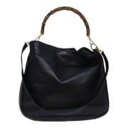 Pre-owned Leather handbags Gucci Vintage , Black , Dames